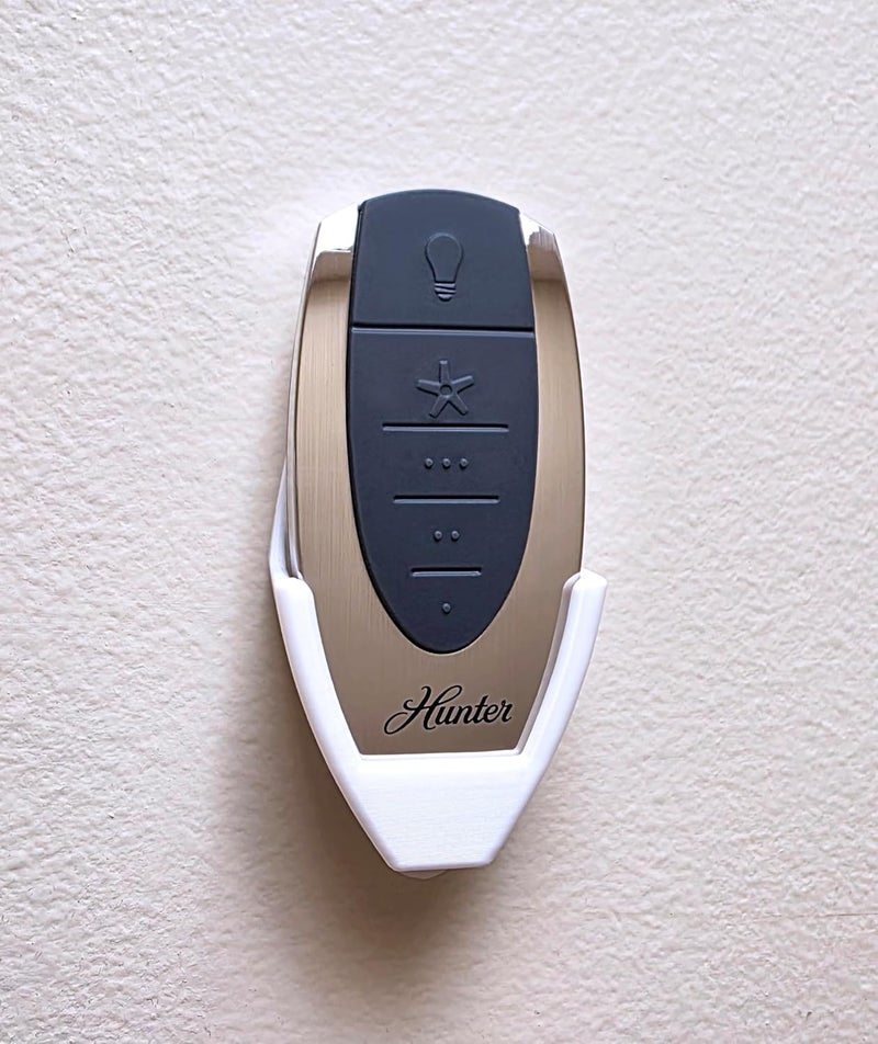 Makesus Ceiling Fan Remote Holder Wall Mount for Hunter K5324 99116 Ceiling Fan Remote Control - Remote Not Included (1 Pk White) - Image 3